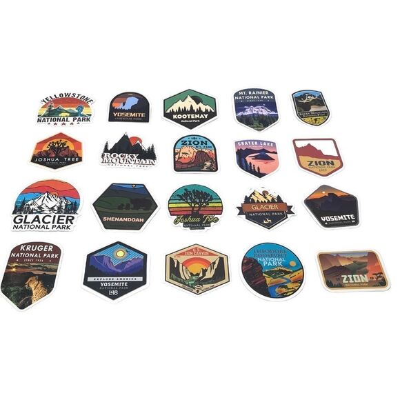 NWT Wool + Pepper Co. U.S. National Parks Sticker Pack (51 stickers) - Picture 2 of 3